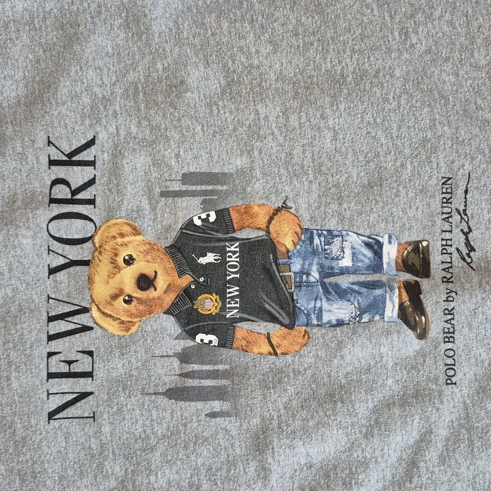 Polo Ralph Lauren Polo Bear New York NYC Crewneck Sweatshirt Youth Large 14 / 16 - Picture 2 of 4